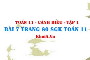 Bài 7 trang 80 SGK Toán 11 tập 1 Cánh Diều